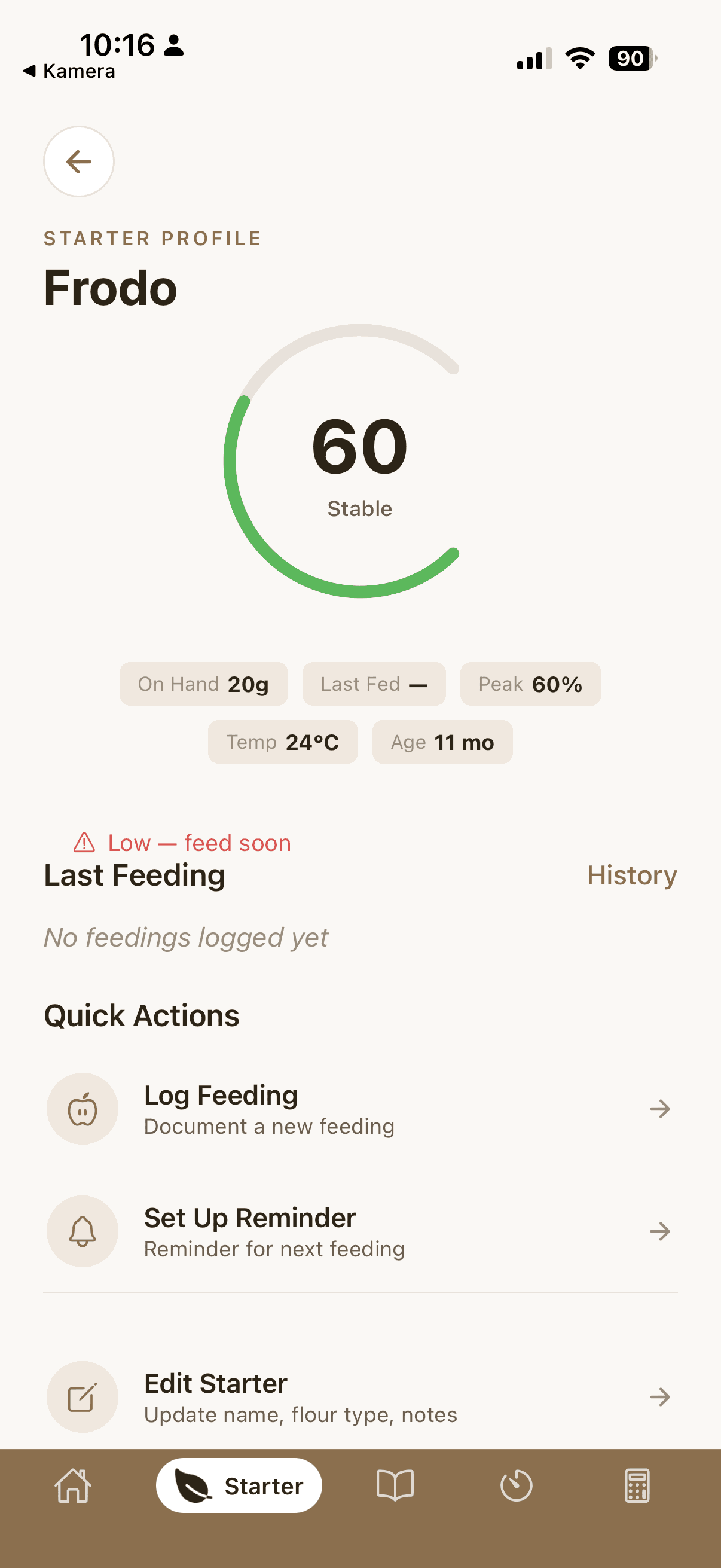 Your starter, always ready when your recipe needs it